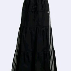 Adidas Black Maxi Skirt with Stripes